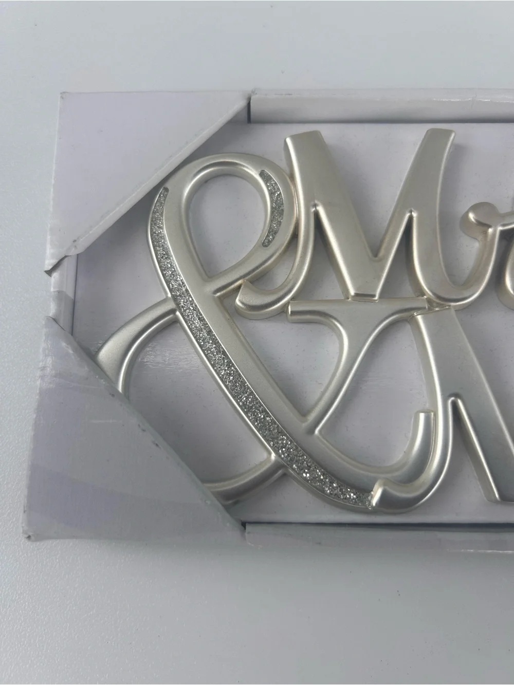Malden Silver 'Mr & Mrs' Heart Photo Frame